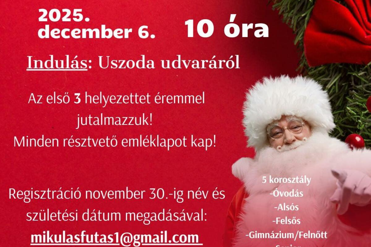 Elindult a jelentkezés a III. Mikulásfutásra