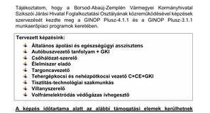 Képzési felhívás