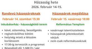 Házasság hete - február 14-15.