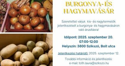 Felhívás: burgonya- és hagymavásár
