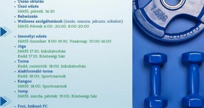 Sportolási lehetőségek