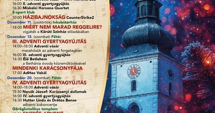 Adventi programok Szikszón 2025