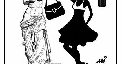 Mező István karikaturista Női dolgok című kiállítása